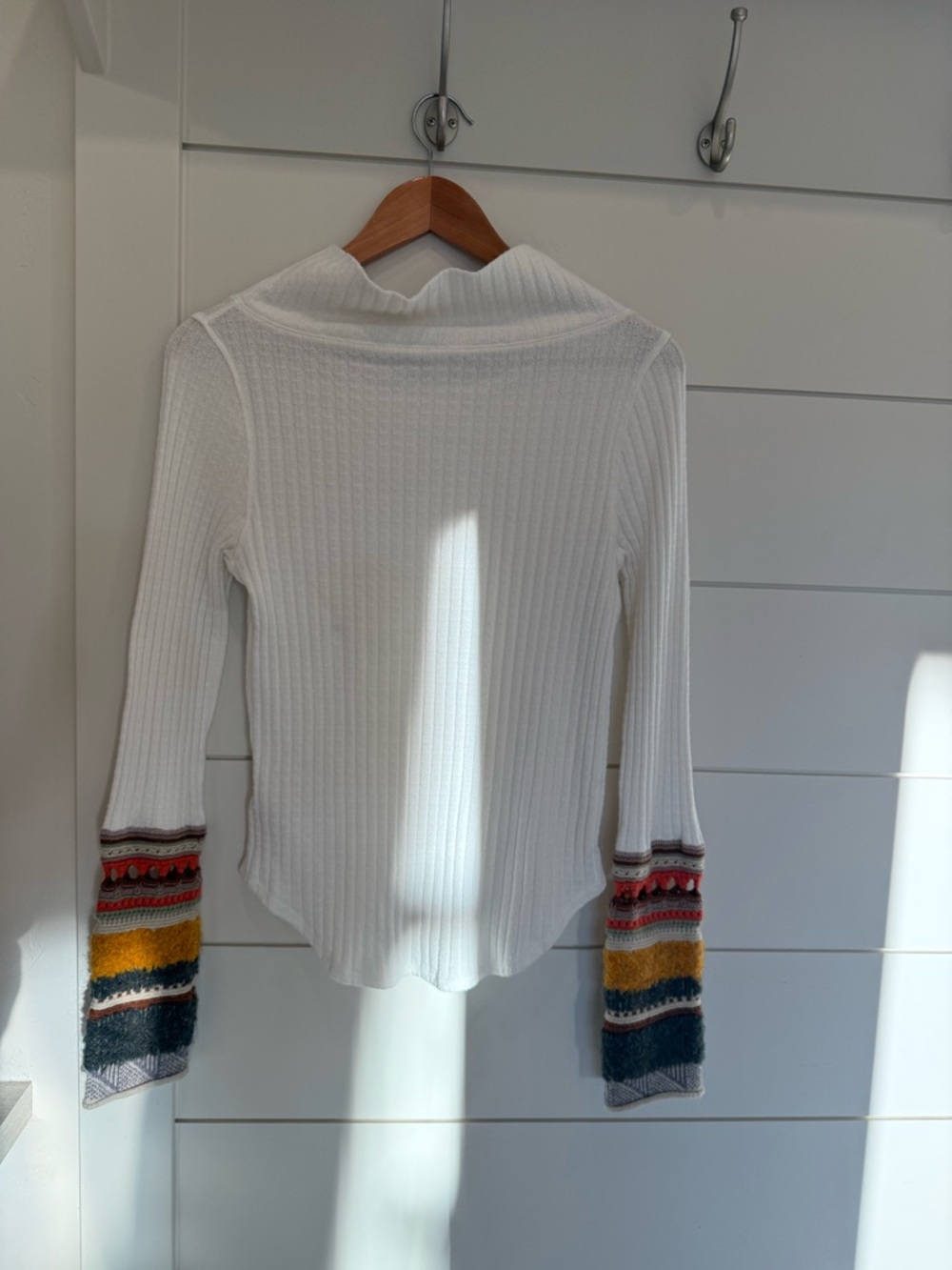 Free People Mixed-Up Cuff Thermal Top Large - Picture 4 of 9